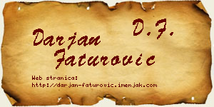 Darjan Faturović vizit kartica